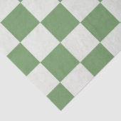 Retro-Checkerboard Grün Weiß Mod Preppy Seidenpapier (Ausschnitt)