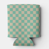 Retro Checkerboard Minze Sage Custom Baby Dusche Dosenkühler (Rückseite)