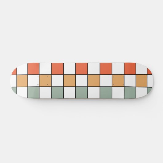 Retro Checkerboard Pattern Skateboard (Horizontal)