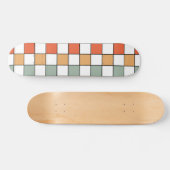 Retro Checkerboard Pattern Skateboard (Horizontal)