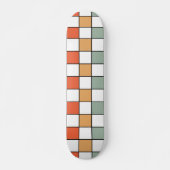 Retro Checkerboard Pattern Skateboard (Vorne)
