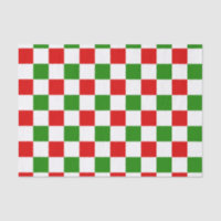 Retro Checkerboard Rot und Grün Weihnachten