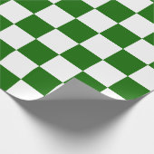 Retro Checkerboard Schachbrett Board Grün Weihnach Geschenkpapier (Ecke)