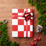 Retro Checkerboard Schachbrett Board Red Christmas Geschenkpapier<br><div class="desc">Retro Checkerboard Schachbrett Board Red Weihnachtswrapping Papier!</div>