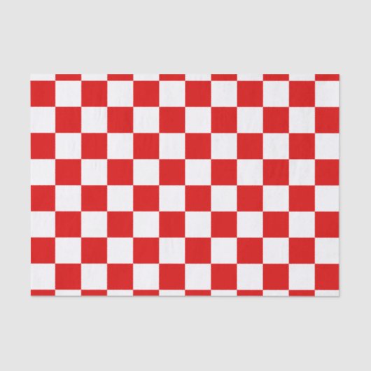 Retro Checkerboard Schachbrett Board Red Christmas Seidenpapier (Vorderseite)