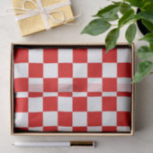 Retro Checkerboard Schachbrett Board Red Christmas Seidenpapier (Geschenk)