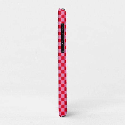 Retro Checkerboard Schachbrettmuster rosa Orange Case-Mate iPhone Hülle (Hinten/Links)