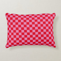 Retro Checkerboard Schachbrettmuster rosa Orange