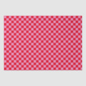 Retro Checkerboard Schachbrettmuster rosa Orange Seidenpapier (Vorderseite)
