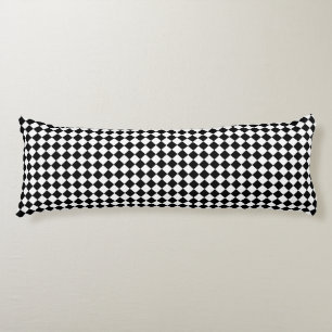 Retro-Checkerboard, Schwarz-Weiß-Kissen Seitenschläferkissen