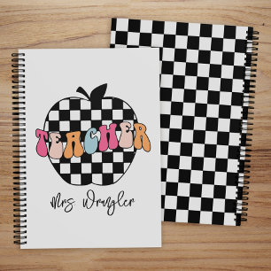 Retro Checkered Apple Niedlich Teacher Planner Planer