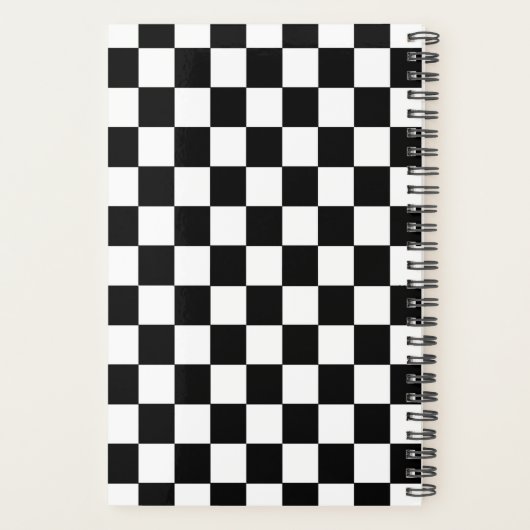 Retro Checkered Apple Niedlich Teacher Planner Planer (Rückseite)
