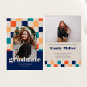 Retro Checkered Arch Classic Foto Abschluss Einladung