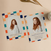 Retro Checkered Arch Timeless Foto Abschluss Einladung