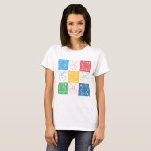Retro Checkered Autismus Awareness Coquette Bow T-Shirt (Vorne ganz)