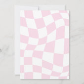 Retro Checkered Birthday Einladung (Rückseite)