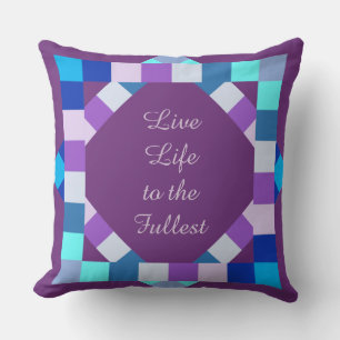 Retro Checkered Decorative Kissen