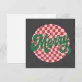 Retro Checkered Frohe Weihnachten (Vorne/Hinten)