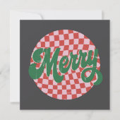 Retro Checkered Frohe Weihnachten (Vorderseite)