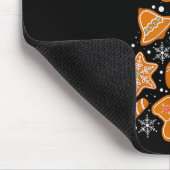 Retro Checkered Gingerbread Christmas Coquette Bow Mousepad (Ecke)