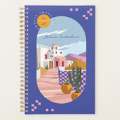 Retro Checkered Griechenland Architecture Personal Planer (Vorderseite)