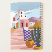 Retro Checkered Griechenland Architecture Personal Planer (Rückseite)