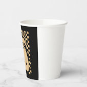 Retro Checkered Halloween Raccoon Pappbecher (Links)