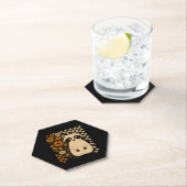 Retro Checkered Halloween Raccoon Untersetzer (Vor Ort)