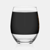 Retro Checkered Halloween Raccoon Weinglas Ohne Stiel (Rechts)