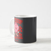 Retro Checkered Howdy Western Valentines Day Cowbo Kaffeetasse (Vorderseite Links)