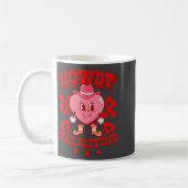 Retro Checkered Howdy Western Valentines Day Cowbo Kaffeetasse (Links)