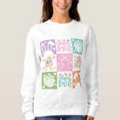 Retro Checkered Pastell Ostercoquette Sweatshirt (Vorderseite)