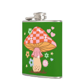 Retro Checkered Pilz Diskothek Ball Hippie Flachmann (Links)