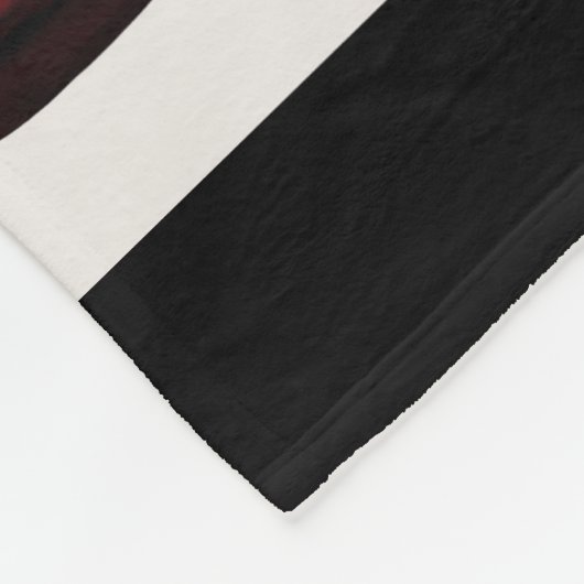 Retro Checkered Red Lips Fleecedecke (Ecke)