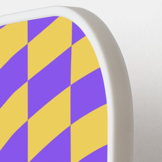 Retro Checkered Script Name Pickleball Paddle (Linke Seite)