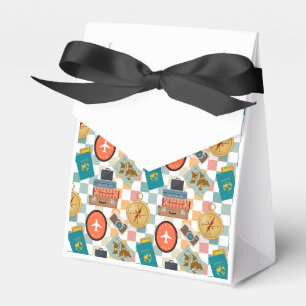 Retro Checkered Vacation Travel Themed Geschenkschachtel