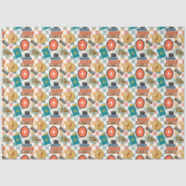 Retro Checkered Vacation Travel Themed Seidenpapier