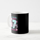 Retro Checkered Valentine Six Seven Meme 67 Viral  Kaffeetasse (Vorderseite Links)