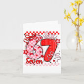 Retro Checkered Valentine Six Seven Meme 67 Viral  Karte (Gelbe Blume)