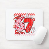 Retro Checkered Valentine Six Seven Meme 67 Viral  Mousepad (Mit Mouse)
