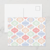 Retro Cheer Feiertagspostkarte (Vorne/Hinten)