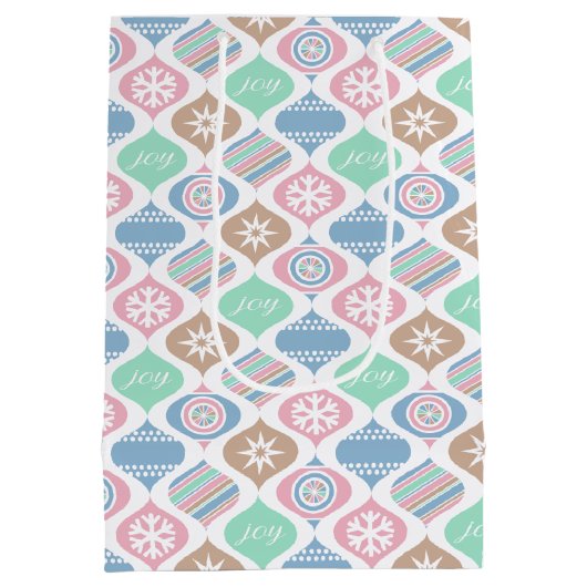 Retro Cheer (Soft Noel) Mittlere Geschenktüte (Rückseite)