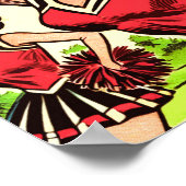 Retro Cheerleader Comic Poster (Ecke)