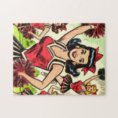 Retro Cheerleader Comic Puzzle (Horizontal)