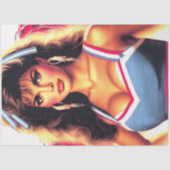 Retro Cheerleader Seidenpapier (Vorderseite)