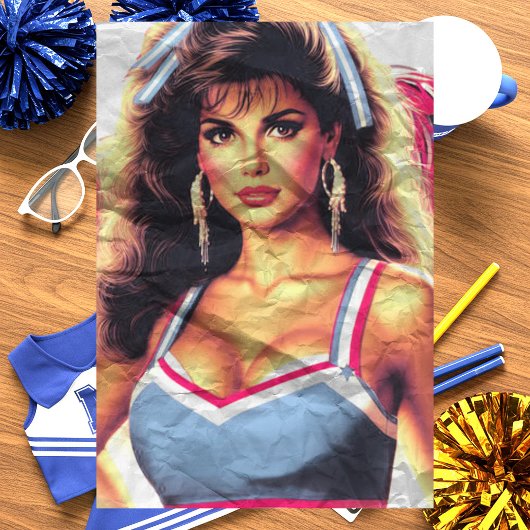 Retro Cheerleader Seidenpapier