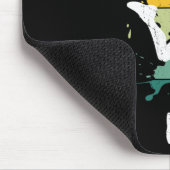 Retro Cheerleading-Geist mit farbenfrohem Spritzer Mousepad (Ecke)