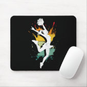 Retro Cheerleading-Geist mit farbenfrohem Spritzer Mousepad (Mit Mouse)