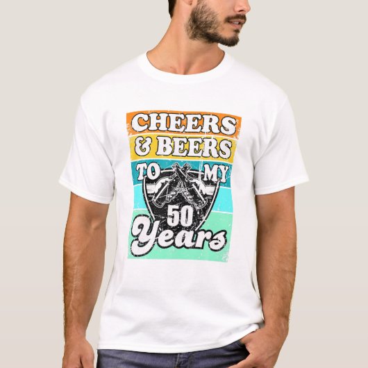 Retro-Cheers und -Biere T-Shirt (Vorderseite)