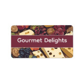retro cheese plate -personalized adressaufkleber (Vorne)